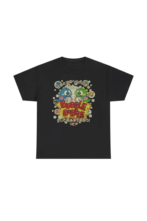 Bubble Bobble Classic Japanese Arcade Game Tribute Unisex T-Shirt, up to size 5XL