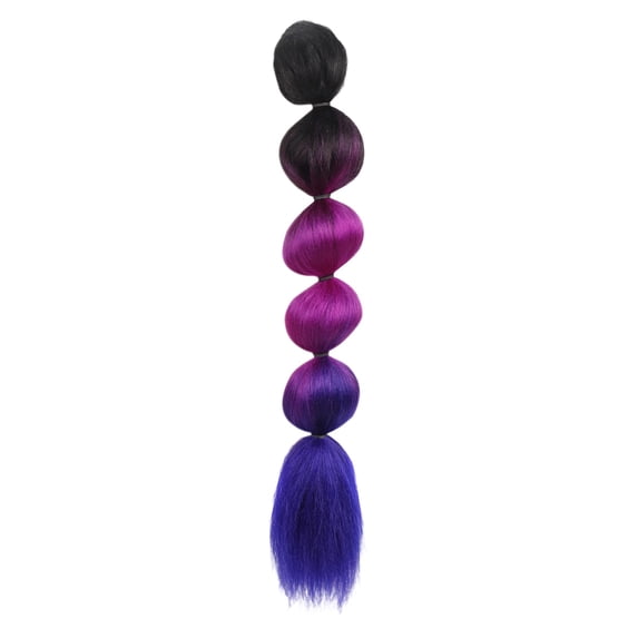 Bubble Braided Ponytail Extension for Women, Wrap Around Synthetic Hair Piece with Leather Cord for Daily Styling(Multi,52cm)