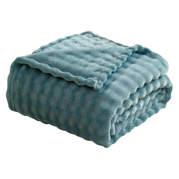 A Bubble Bunny Plush Blanket Ultra Soft Cozy 3D Bubble Purple Throw Blanket for Bed Lightweight Flannel Blanket All Season for Sofa Couch Camping Travel