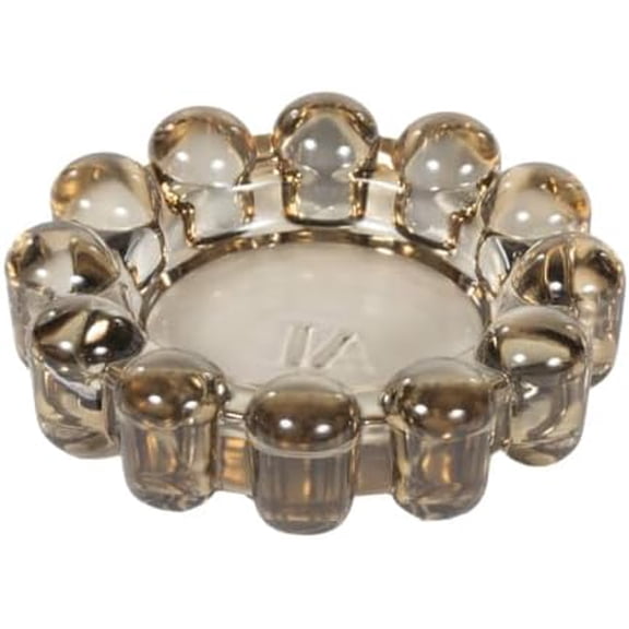 Bubble Candle Dish – Chic Smoky Glass Candle Dish for Home Decor – Decorative Modern Candle Holder for Small Candles & Diffusers