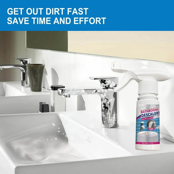 Bubble Cleaner Foam , 2025 Upgrade Bathroom Cleaner Spray Bathroom Cleaner Bath-room Glass Descaler To Tile Faucet Remover Tub Cleaner 60 ml