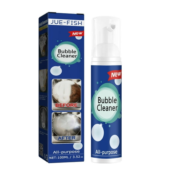 Bubble Cleaner Foaming Heavy Oil Stain Cleaner, All Purpose Bubble Cleaner Kitchen Deep Cleaning Spray, All-purpose Rinse-free Cleaning Spray, Stubborn Grease & Grime Remover