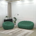 thumbnail image 1 of Bubble Couch Modern, Oversized Curved Couches, Lazy Floor Sofa, Green Bubble Couch Set, Modern Upholstered Comfy Mesh Fabric 3D Honeycomb Shape Couches for Living Room, Office, Apartment, 1 of 6