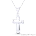 thumbnail image 1 of Bubble Cross Fancy Modern Christian Pendant & Chain Necklace in .925 Sterling Silver, 1 of 1