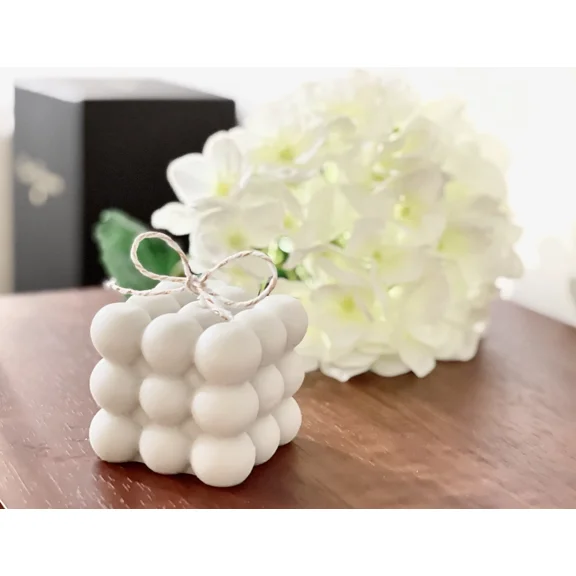Bubble Cube Candle, Aesthetic Decor, Home Decor, Unique, Soy Wax, MomS Day Gift
