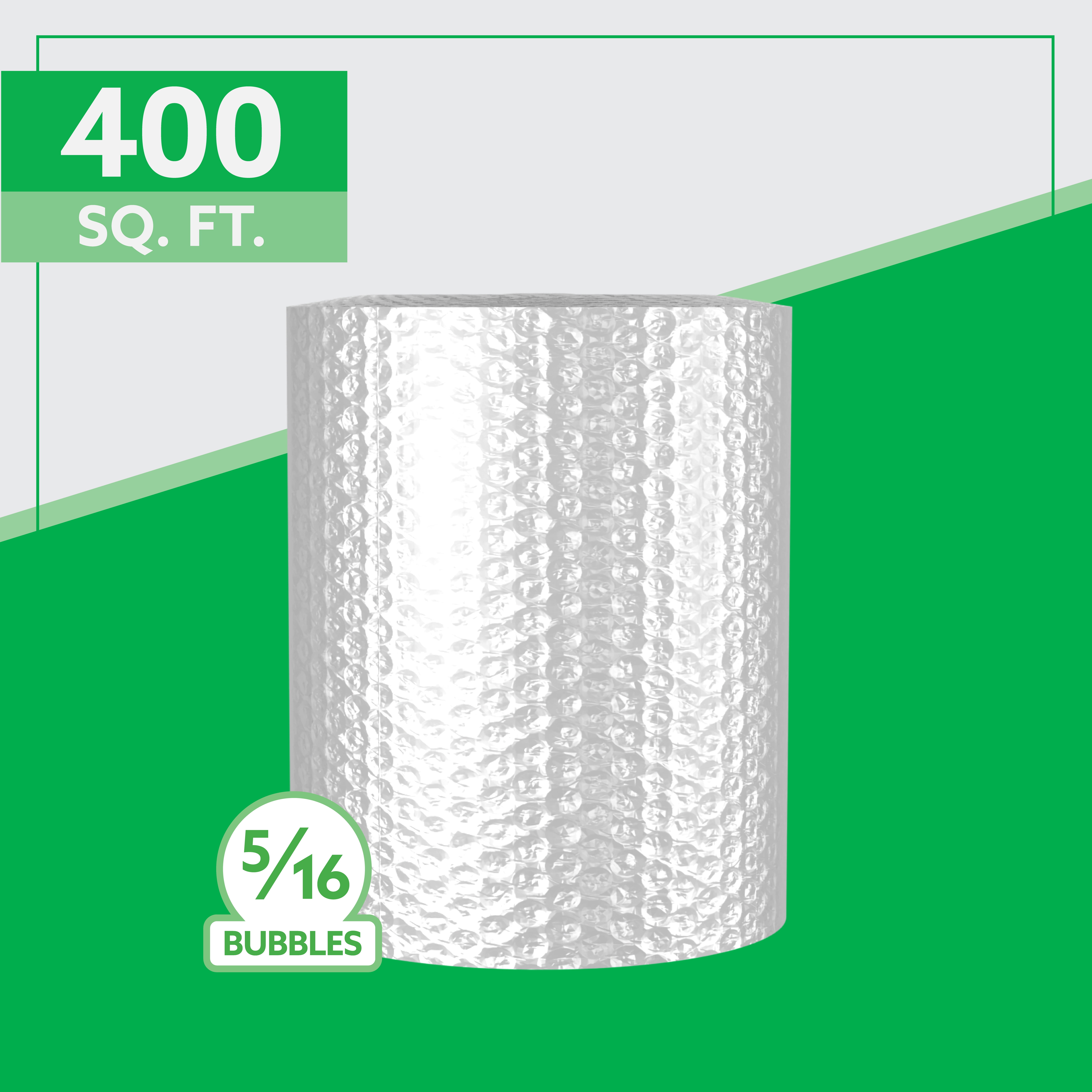 Bubble Cushion Roll, 24" x 200', 5/16" Large Bubbles, Bulk Protective Packaging, 1 Roll