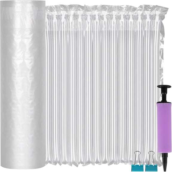 Bubble Cushioning Wrap Roll 50m Inflatable Air Column Wrap for heavy duty Packing 15.7"x164' Large Bubble Wine Bottle Protector for Shipping Moving Packaging (15.7)