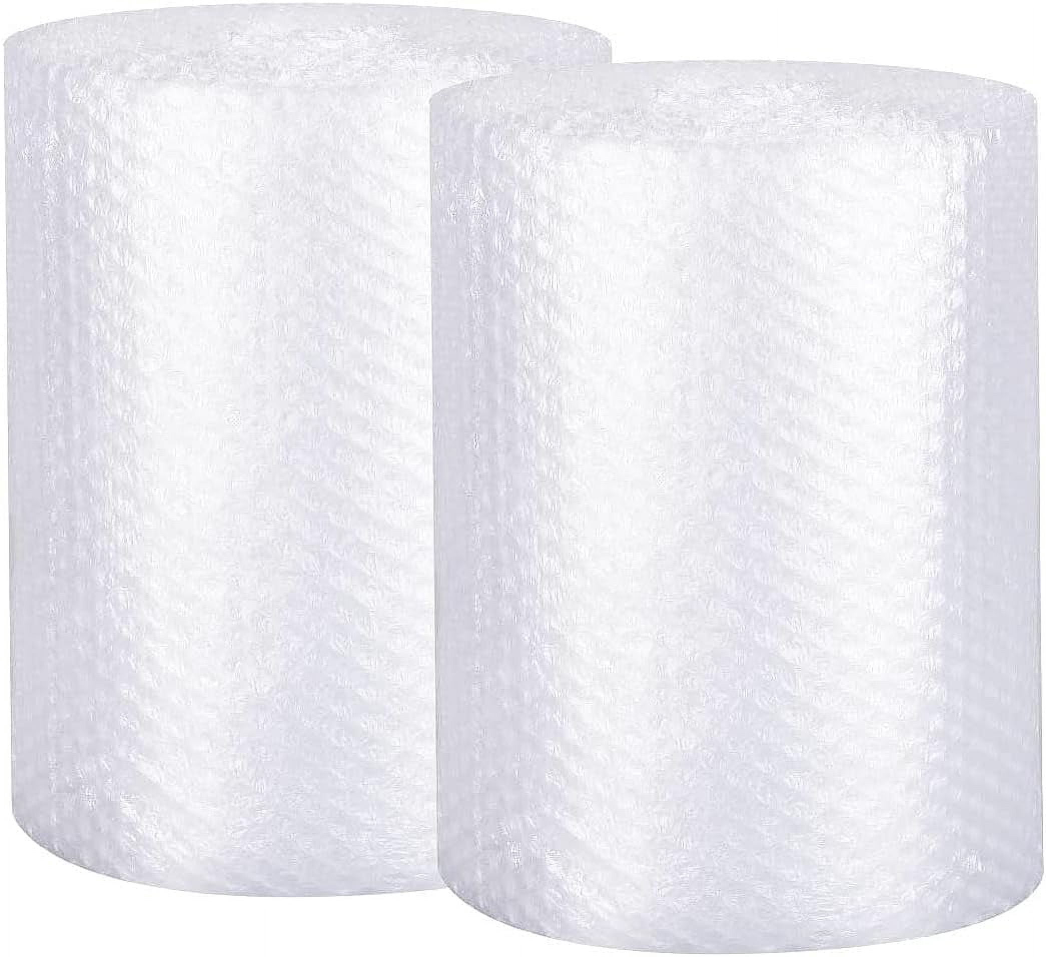 Bubble Cushioning Wrap Rolls 2-Pack, 12 Inch x 72 Feet 3/16" Air Bubble, Bubble Moving Wrap for Packing, Moving Supplies, Small business