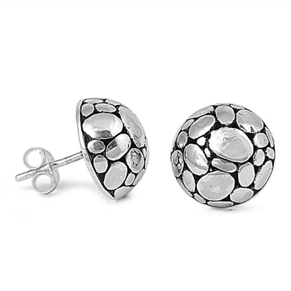 Bubble Earrings .925 Sterling Silver Jewelry Female Unisex