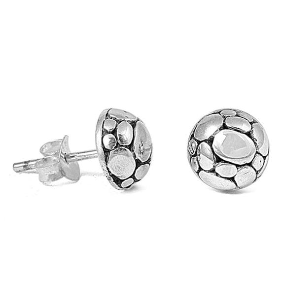 Bubble Earrings .925 Sterling Silver Jewelry Female Unisex