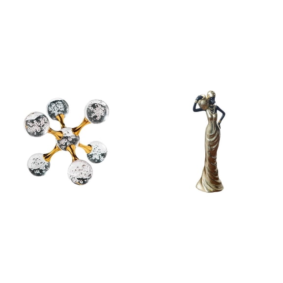 Bubble Figurine Sphere Sculpture Modern Resin Material Home Office Desk Living Room Decor Gift