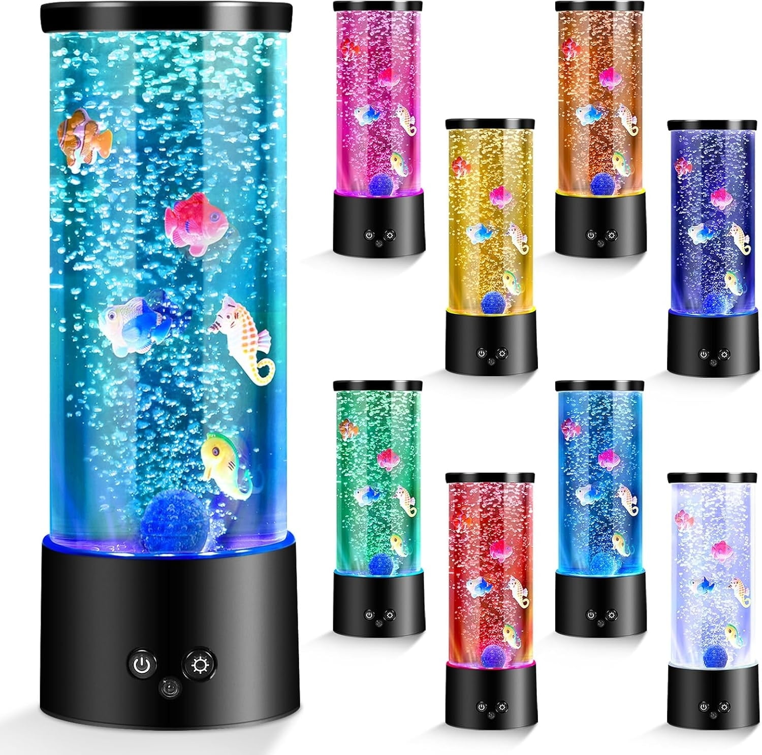 Bubble Fish Lamp Light Sensory, 17 Colors ‎Aquarium Liquid Motion Lamps ...