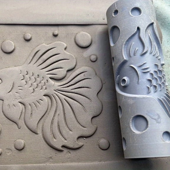 Bubble Fish Polymer Clay Textured Roller for Jewelry Making