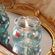 Bubble Fish Tank Scented Candle - Mini Aquarium Design with Resin Goldfish, Jelly Wax Home Decor Gift for Fish Lovers,2 PCS