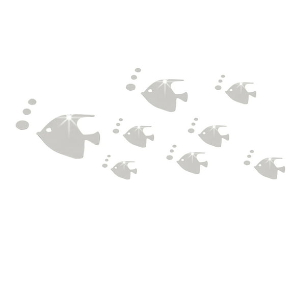 Bubble Fish Wall Stickers Ocean Fish Mirror Stickers Acrylic Mirror Wall Stickers -Jm023-A 1