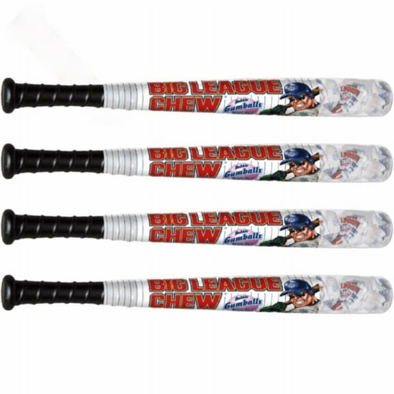 Bubble Gum Balls in Plastic Bat by Big League Chew | 2.9 Oz | Pack Of 4