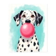 thumbnail image 1 of Bubble Gum Dalmatian - Painting Dog Whimsical Pop Art Animal Humor Illustration Modern Art Unframed Wall Art Print 8 x 10 inches, 1 of 13