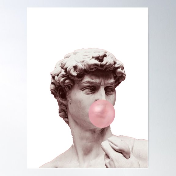 Bubble Gum Poster Wall Art, Modern Wall Decor For Living Room Bedroom, 8x12 UNFRAMED