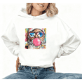 thumbnail image 1 of Bubble Gum Santa Christmas Graphic Tee T-Shirt Top Print Commuting Hooded long-sleeved White S-2XL, 1 of 6