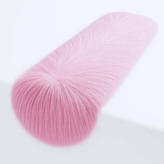FabricLA Bubble Gum Faux Fur Accent Cut 14 x 90 Inches with Rounded Edges for Holiday & Christmas Decor