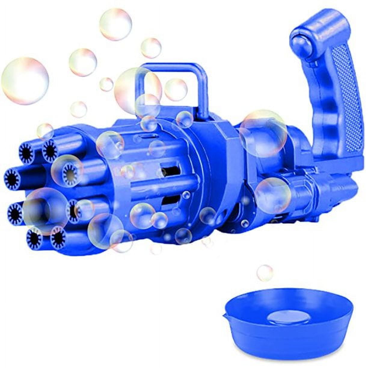 Autrucker Bennol Bubble Gun, 8 Holes Bubble Machine,Bubble Guns with 360°Leak-Proof  Design,Automatic Bubble Gun for Toddlers Children Backyard Outdoor Camping  Blue 