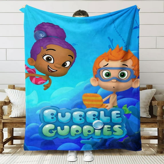Bubble Guppies Anti Pilling Flannel Blanket Gifts for Fans Lover Girls Boys Women Present Hoodie Him Bed 30"x40"