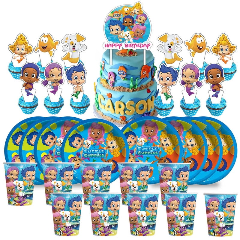 Bubble Guppies Birthday Cups Party Supplies Plates Fans
