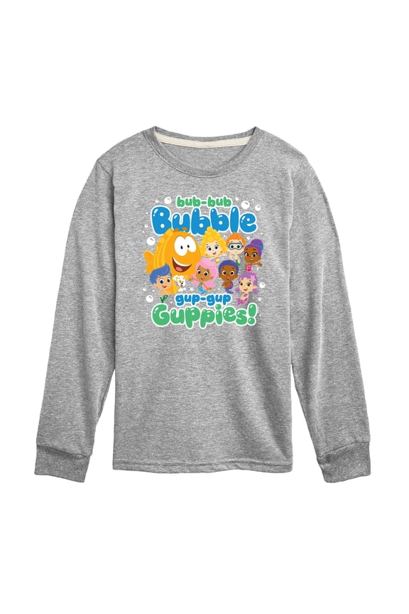 - Bub Bub Bubble Gup Gup Guppies - Toddler And Youth Long Sleeve Graphic T-Shirt