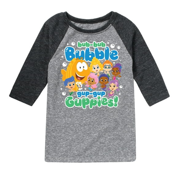 Bubble Guppies - Bub Bub Bubble Gup Gup Guppies - Toddler And Youth Raglan Graphic T-Shirt