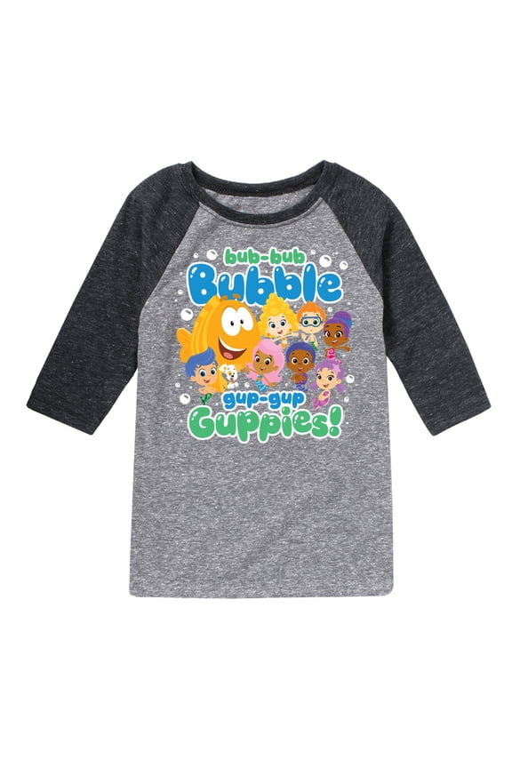- Bub Bub Bubble Gup Gup Guppies - Toddler And Youth Raglan Graphic T-Shirt