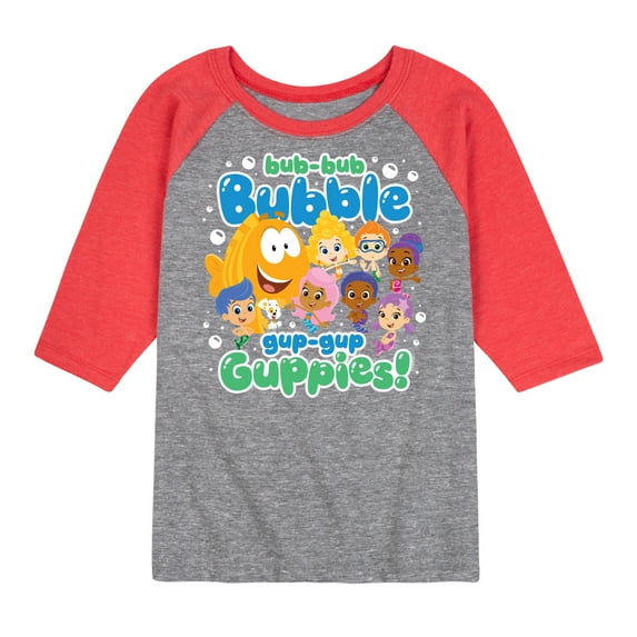 Bubble Guppies - Bub Bub Bubble Gup Gup Guppies - Toddler And Youth Raglan Graphic T-Shirt