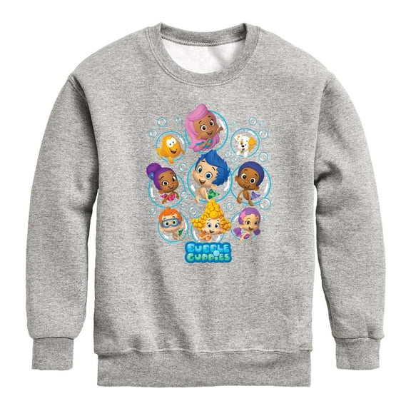 Bubble Guppies - Bubble Grid - Toddler And Youth Crewneck Fleece Sweatshirt