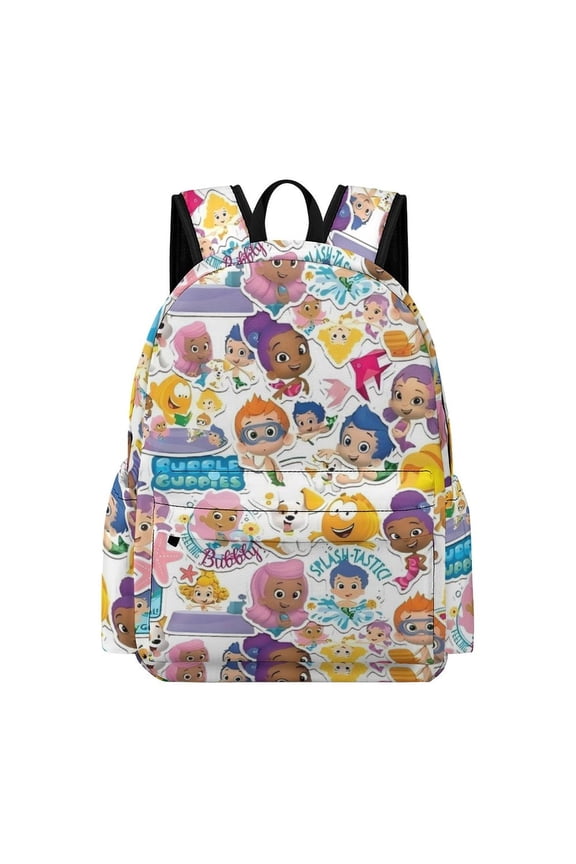 Bubble Guppies Cute Anime Travel And Hiking Backpack 42x30x15cm