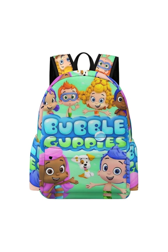Bubble Guppies Cute Anime Travel And Hiking Backpack 42x30x15cm