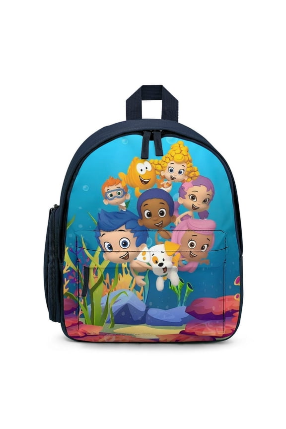 Bubble Guppies Cute Cartoon backpack travel bag adjustable shoulder straps One size