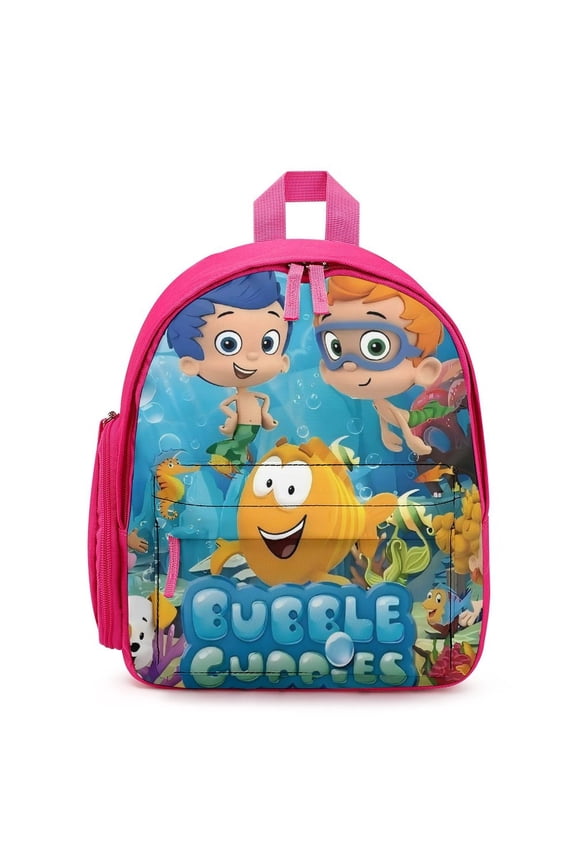 Bubble Guppies Cute Cartoon backpack travel bag adjustable shoulder straps One size