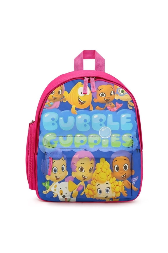 Bubble Guppies Cute Cartoon backpack travel bag adjustable shoulder straps One size