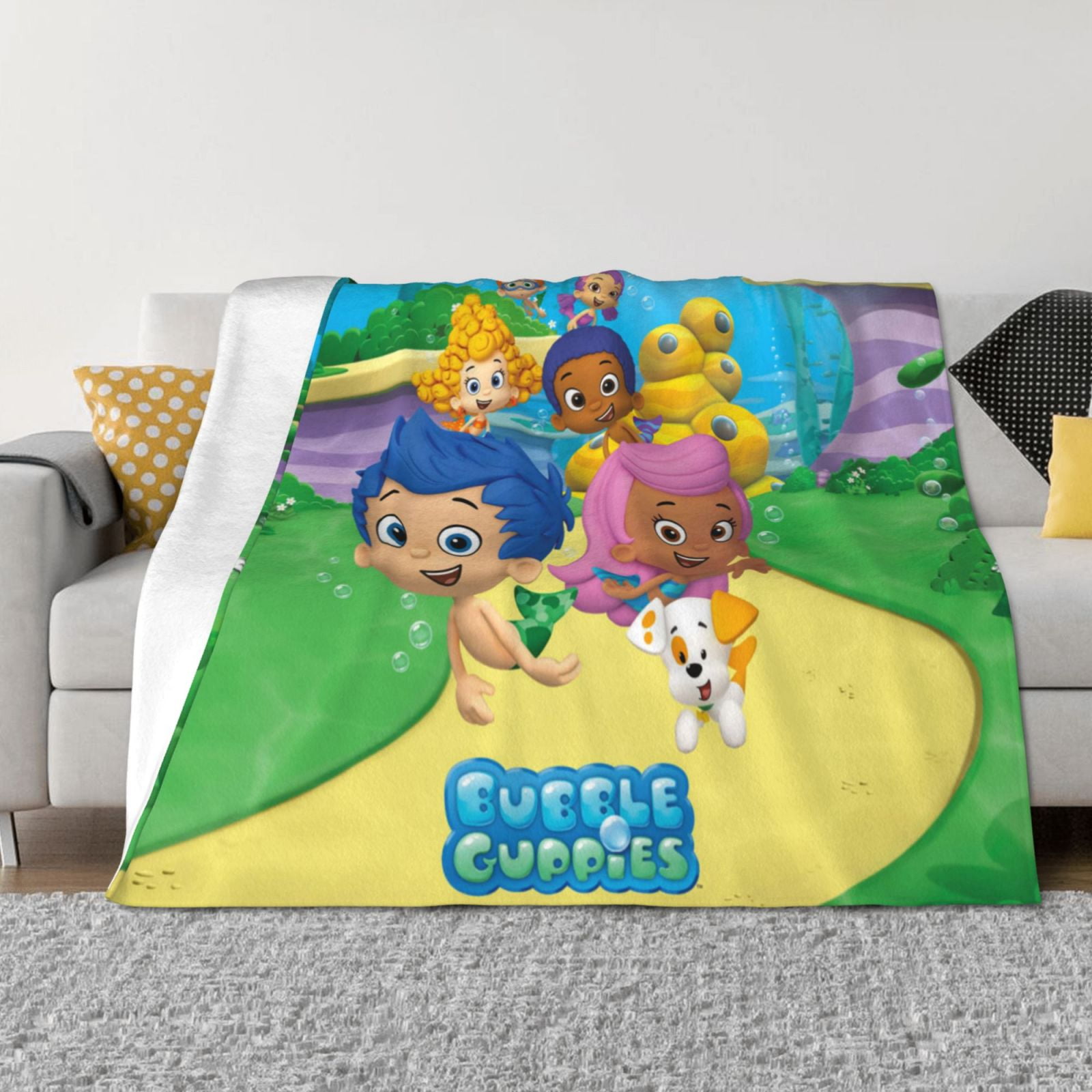 Bubble guppies fleece blanket sale