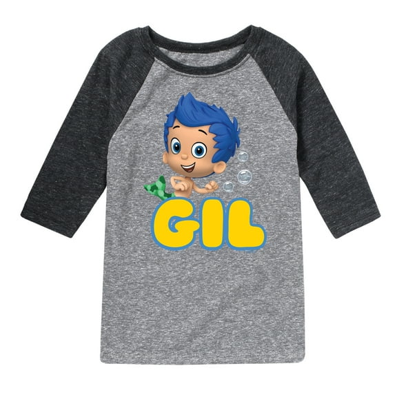 Bubble Guppies - Gil - Toddler And Youth Raglan Graphic T-Shirt
