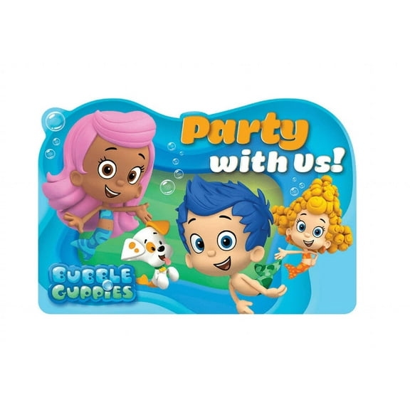 Bubble Guppies Invitation Set (8) Birthday Party Supplies Postcard Invites