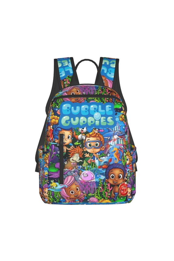 Bubble Guppies Lightweight Backpack Daypack Casual Shoulder Bags Travel Hiking Camping