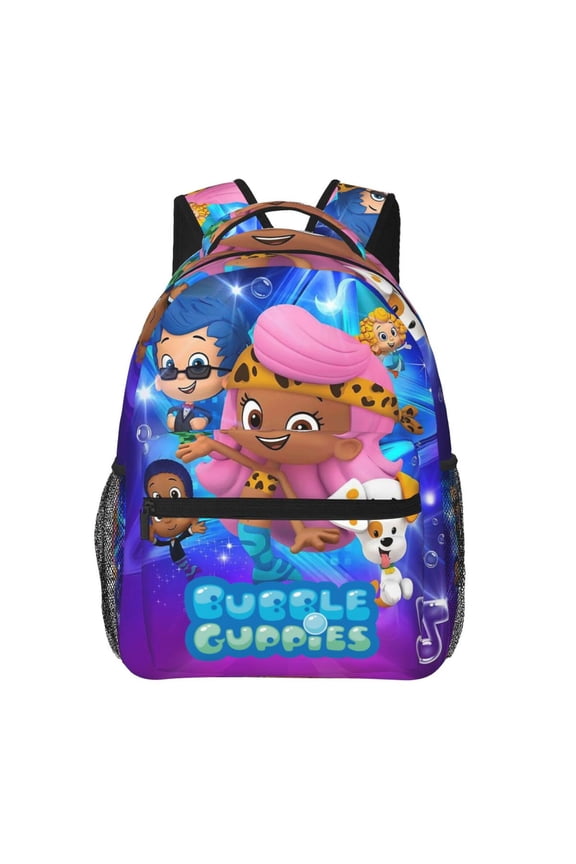 Bubble Guppies Lightweight Backpack Daypack Casual Shoulder Bags Travel Hiking Camping