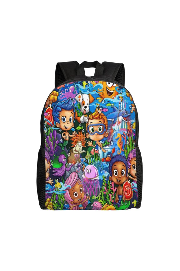 Bubble Guppies Lightweight Backpack Daypack Large Capacity Backpacks Adjustable Shoulder Straps Bags Travel Hiking
