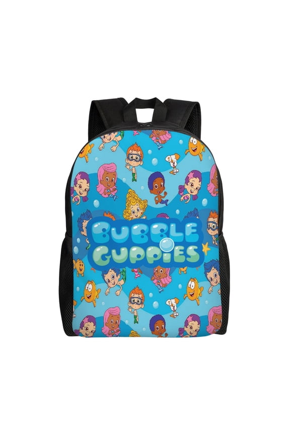 Bubble Guppies Lightweight Backpack Daypack Large Capacity Backpacks Adjustable Shoulder Straps Bags Travel Hiking