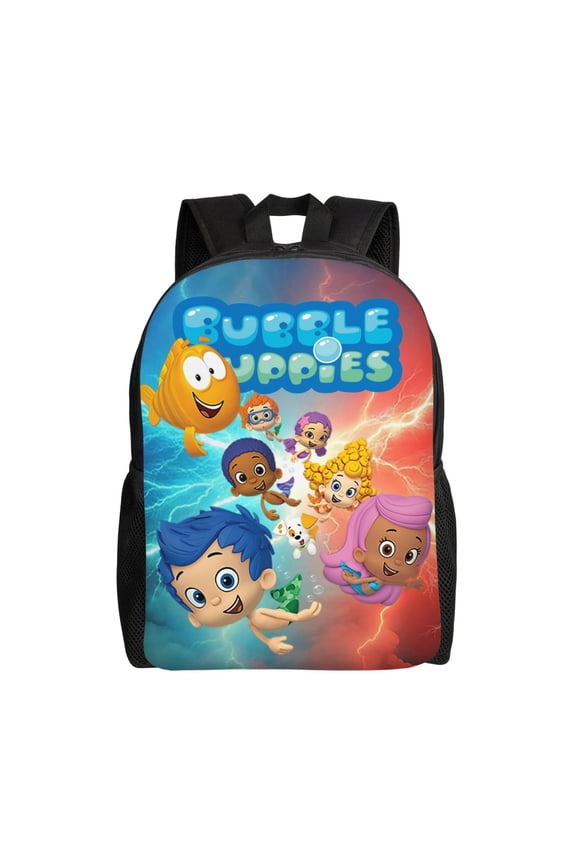 Bubble Guppies Lightweight Backpack Daypack Large Capacity Backpacks Adjustable Shoulder Straps Bags Travel Hiking