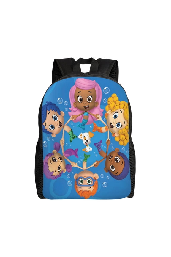 Bubble Guppies Lightweight Backpack Daypack Large Capacity Backpacks Adjustable Shoulder Straps Bags Travel Hiking