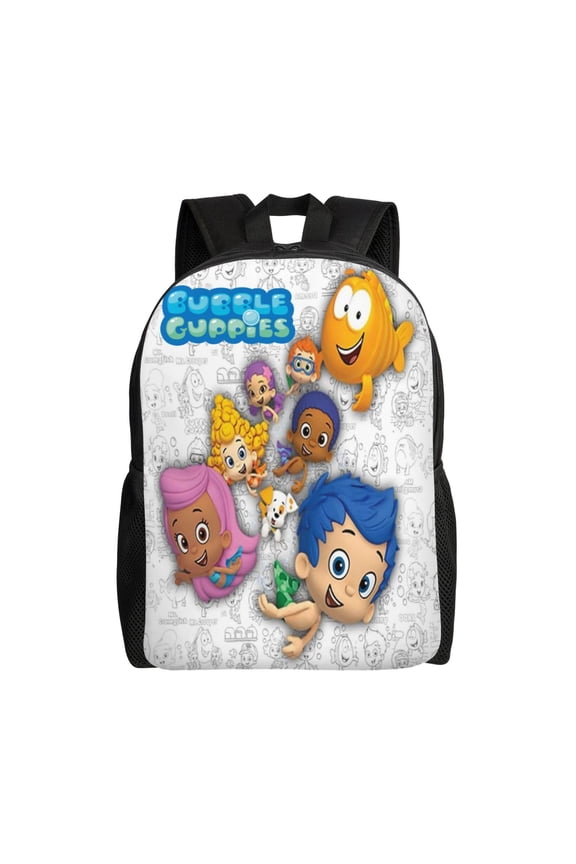 Bubble Guppies Lightweight Backpack Daypack Large Capacity Backpacks Adjustable Shoulder Straps Bags Travel Hiking