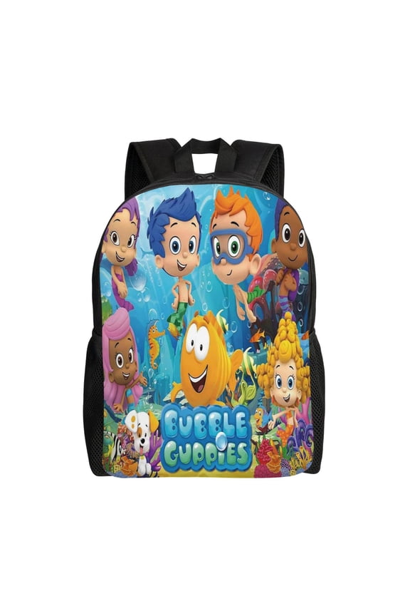 Bubble Guppies Lightweight Backpack Daypack Large Capacity Backpacks Adjustable Shoulder Straps Bags Travel Hiking