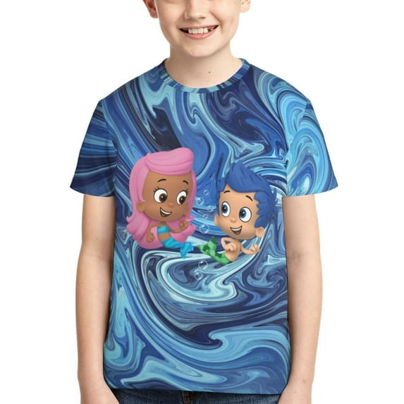 Bubble Guppies Molly Gil Teen T-Shirt Crewneck Short Sleeve Double-Sided Print Summer Tee Shirts Top For Youth Boys Girls Children X-Small