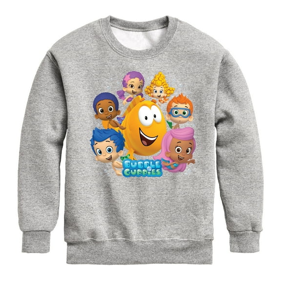 Bubble Guppies - Mr. Grouper And Guppies - Toddler And Youth Crewneck Fleece Sweatshirt